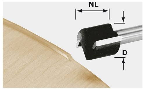 Festool Bündigfräser HW D 19/16 S8 in Silber, Schaftdurchmesser: 8 mm, Arbeitslänge: 16 mm, Durchmesser: 19 mm, Gesamtlänge: 46 mm - Bild 1