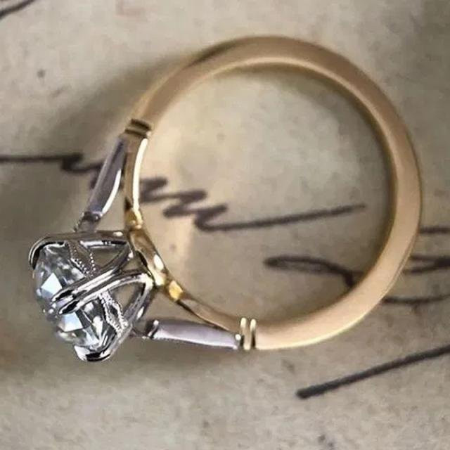 Huitan Ring, Bicolor, Zirkonia, Messing, Damen - Bild 1