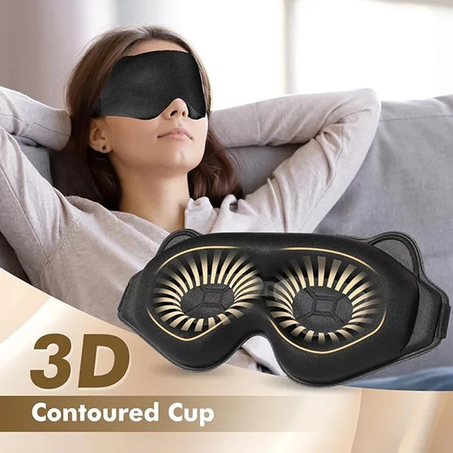 eelhoe Schlaf-Augenmaske, Unisex, 3D-konturiert, 100 % Blockout - Bild 1