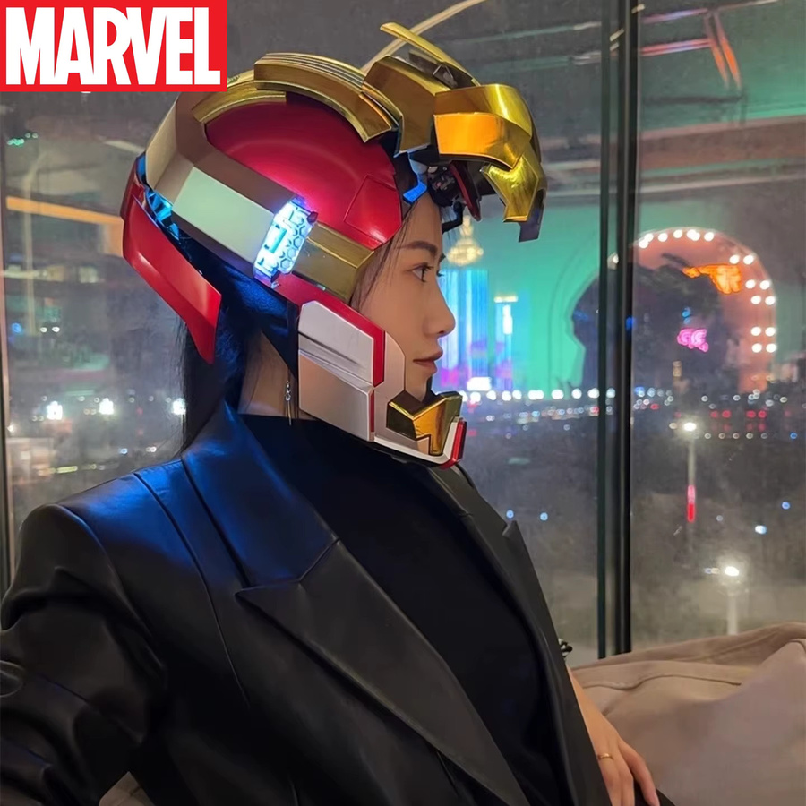 Bandai Marvel Iron Man Helm, Cosplay, mit Augenmodell, Rot - Bild 4