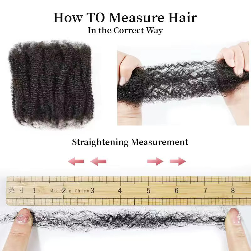 FUGANGXIU Afro Kinky Bulk Hair, 30g, Echthaar - Bild 3