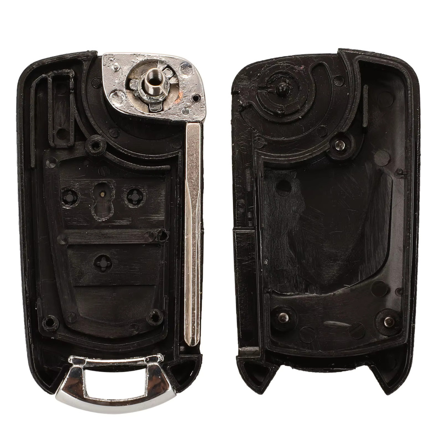 Jingyuqin Upgrade Fernbedienung Gehäuse mit 3 Tasten für Opel Vauxhall Corsa D Astra Vectra Zafira Signum in Schwarz inklusive hu100/43/46 ym28 Klinge - Bild 5