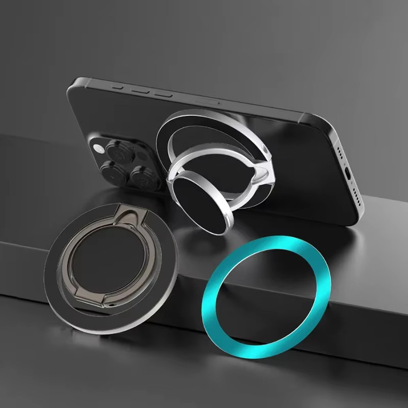 YTDMEN MagSafe Magnetischer Telefonständer und Fingerringhalter für iPhone, faltbar und tragbar, Schwarz oder Grau - Bild 5
