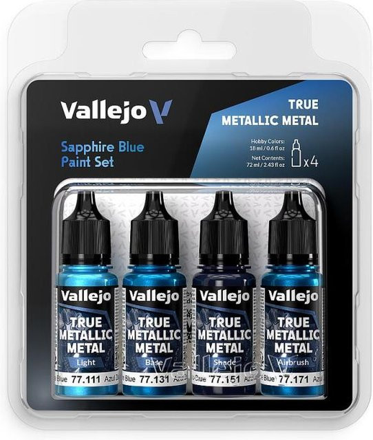 Vallejo Farbset, Saphir-Blau, 4 x 18 ml - Bild 1