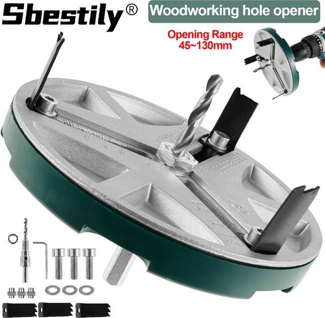 SI FANG Multifunktionaler Universal Lochbohrer mit einstellbarem Durchmesser 45-130mm für die Holzbearbeitung - Bild 1