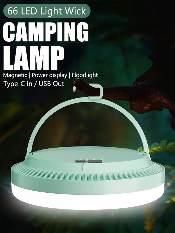 BALDR Wiederaufladbare LED Camping Lampe mit 66 LEDs, Magnet und Haken, Weiß - Bild 7