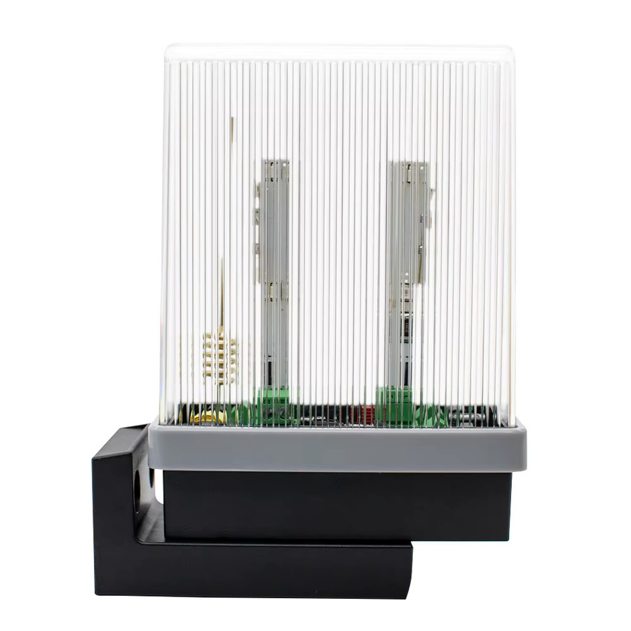 Scimagic-RC LED-Blitzalarmleuchte für Schwenkschiebetore und Schranken, Schwarz, B/T/H: 13,8 x 13,8 x 10,5 cm - Bild 2