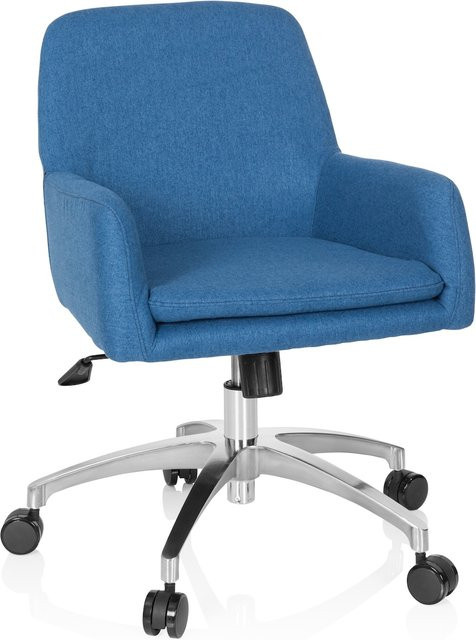 hjh OFFICE Home Office Bürostuhl SHAKE 400 mit Stoffbezug und integrierten Armlehnen im Retro-Design - Bild 1