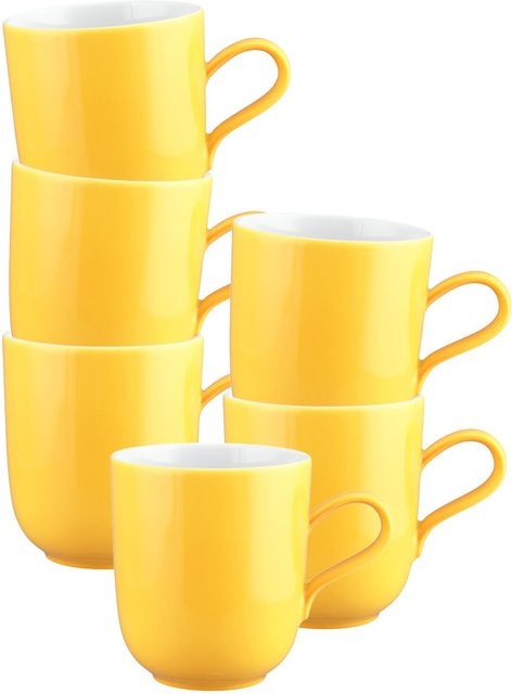 Seltmann Weiden Henkelbecher Liberty Pure Colors Gelb 400 ml 6er Set - Bild 1