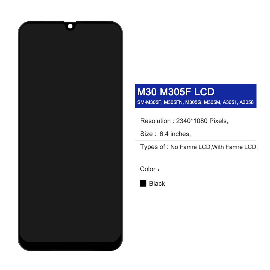 Samsung M30 2019 Display Touchscreen Digitizer Ersatzteil LCD Montage in Schwarz 6,4 Zoll - Bild 4