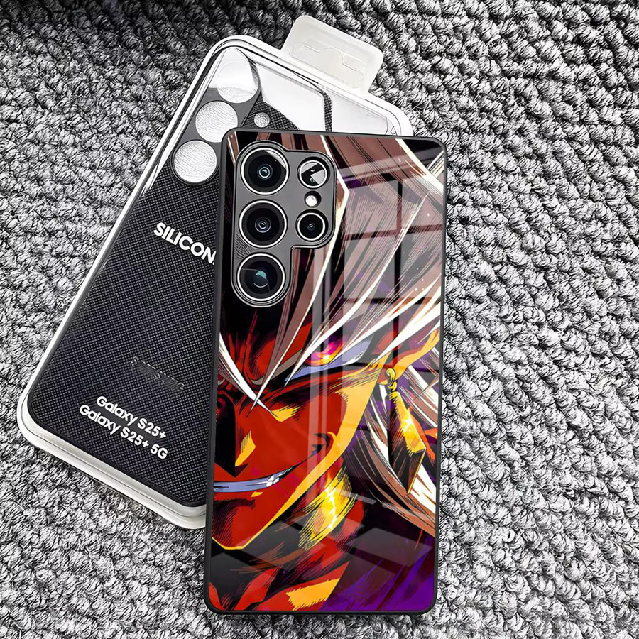 Yu-Gi-Oh Cartoon Handyhülle mit Glasabdeckung für Samsung Galaxy S26 Ultra S25 Edge Ultra S24 S23 S22 S21 Ultra Plus A57 A37 in Schwarz und Multicolour - Bild 2