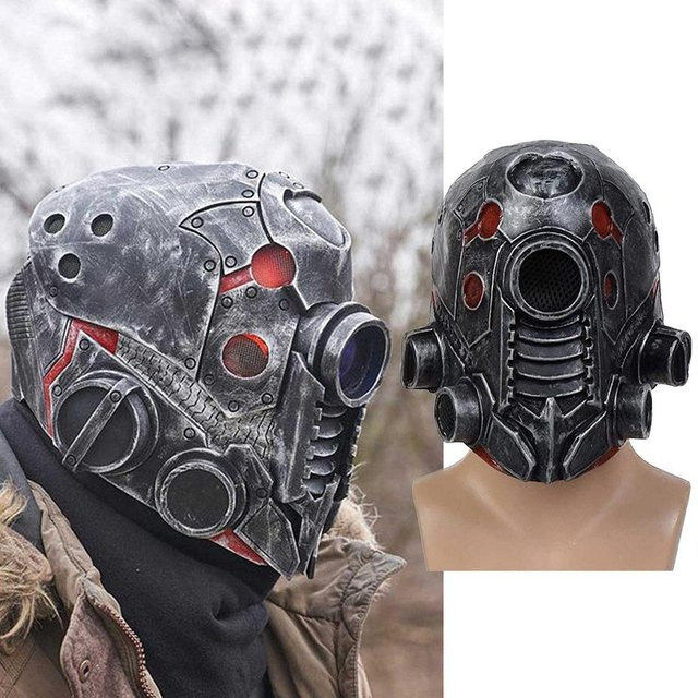 Halloween Bio-Schädel Roboter Maske, Party Maske, Grau, One size fits all adults - Bild 1