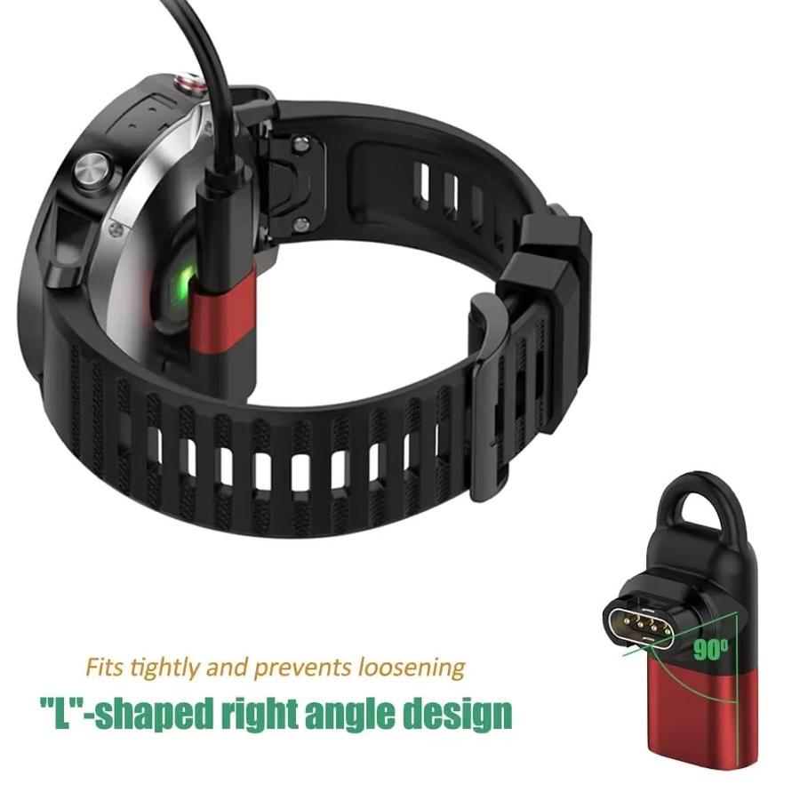 USB-C Ladeadapter für Garmin Smartwatches in Schwarz, kompatibel mit Fenix 8/7/7S/7X/6/6S, Forerunner 970/570/965/55, Instinct, Venu 3S/SQ und Vivoactive 6/5 - Bild 3