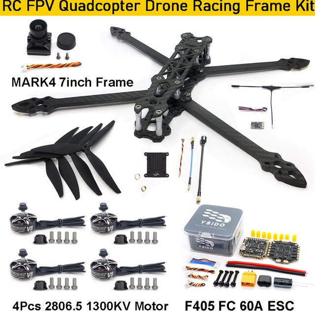 YSIDO RC FPV Quadcopter Drone Rahmen Kit MARK4, 7 Zoll, Set / Bundle - Bild 1