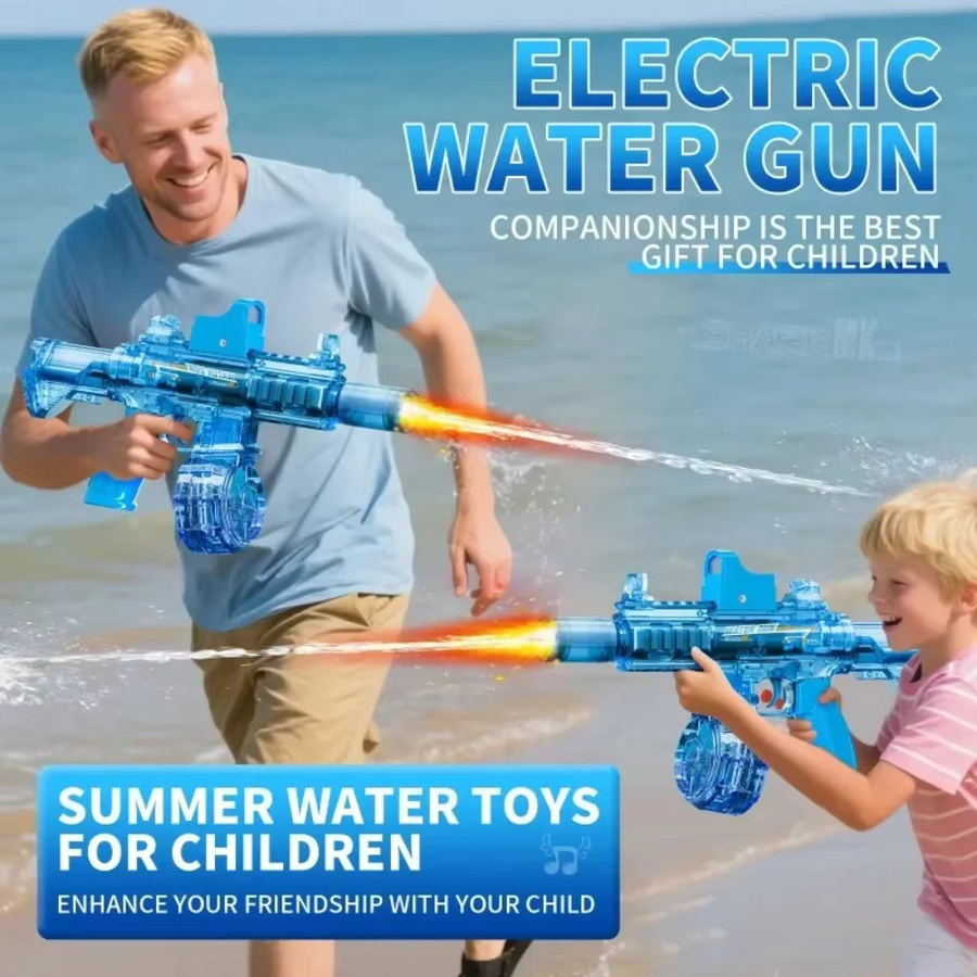 CTMA M416 Automatische elektrische Wasserpistole, mit Leuchteffekt, Rot - Bild 4