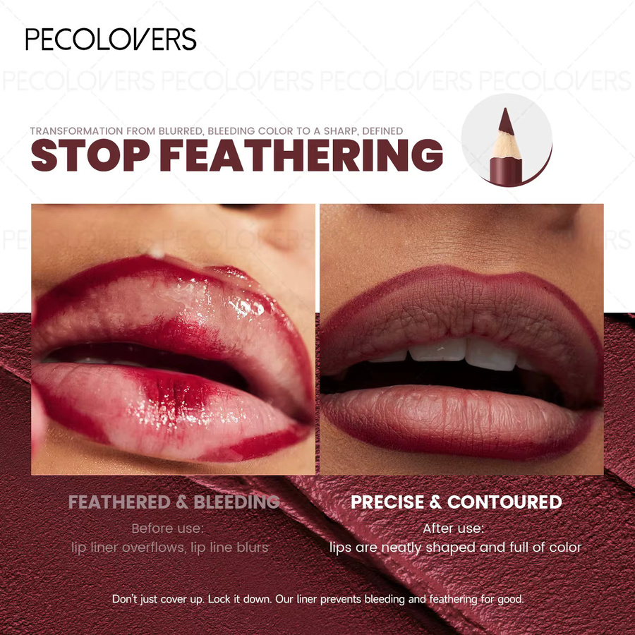 PECOLOVERS Lipliner-Stift, matt, Rotbrauntöne, Unisex - Bild 6