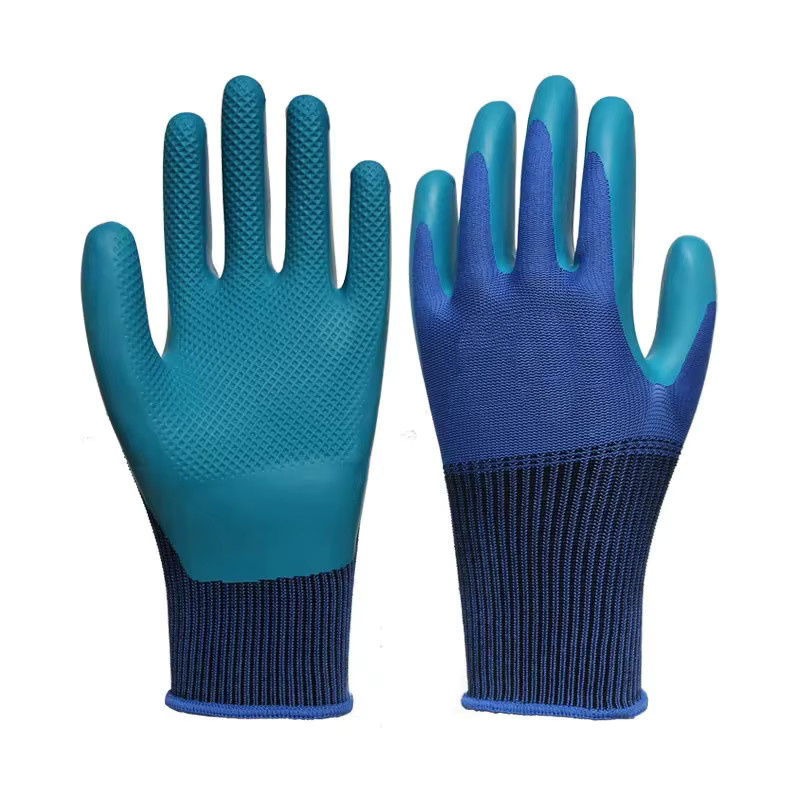 ELESESAFE Arbeitshandschuhe Super Grip gummibeschichtet wasserdicht und verschleißfest in Rot und Blau - Bild 6