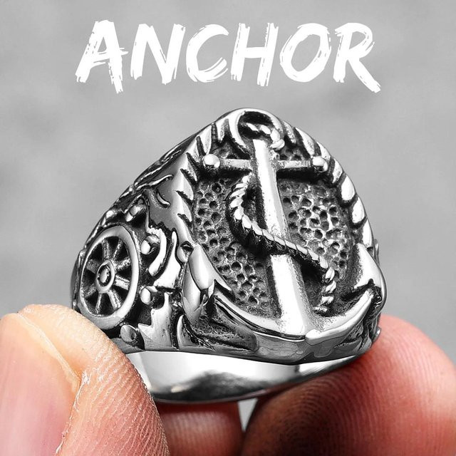 YIRAN Jewelry Ring Edelstahl, Vintage, Herren - Bild 1