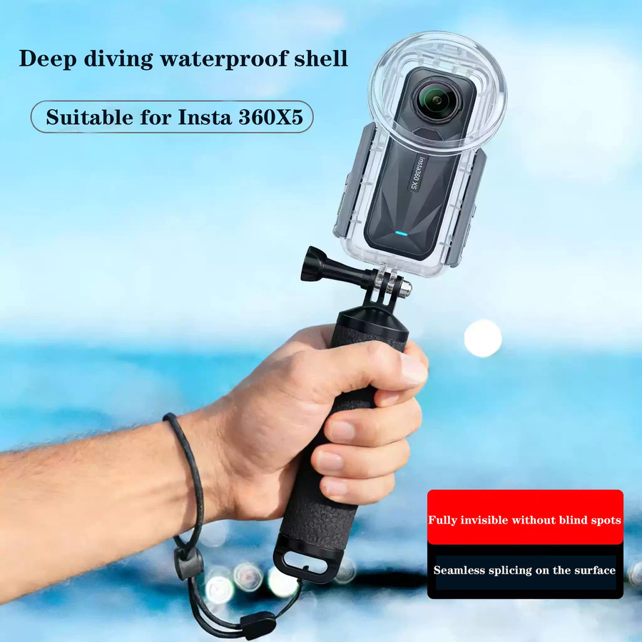 Insta360 Tauchgehäuse für Insta360 X5 mit 50m Wasserdichtigkeit, Auftriebshandgriff und Zubehörpaket - Bild 3