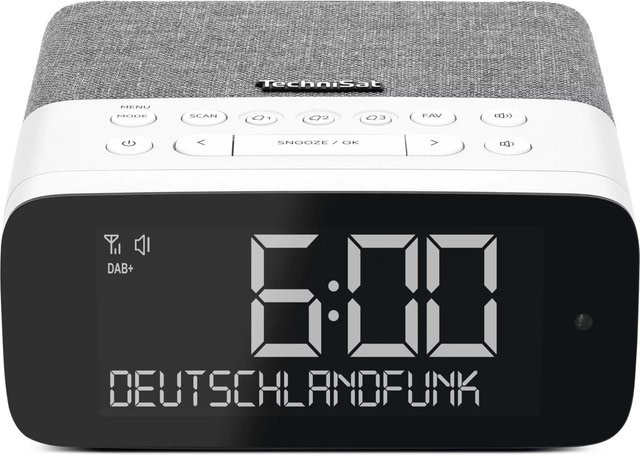 TechniSat DIGITRADIO 52 ASA DAB+ Radiowecker mit Bluetooth und UKW in Grau/Weiß - Bild 1