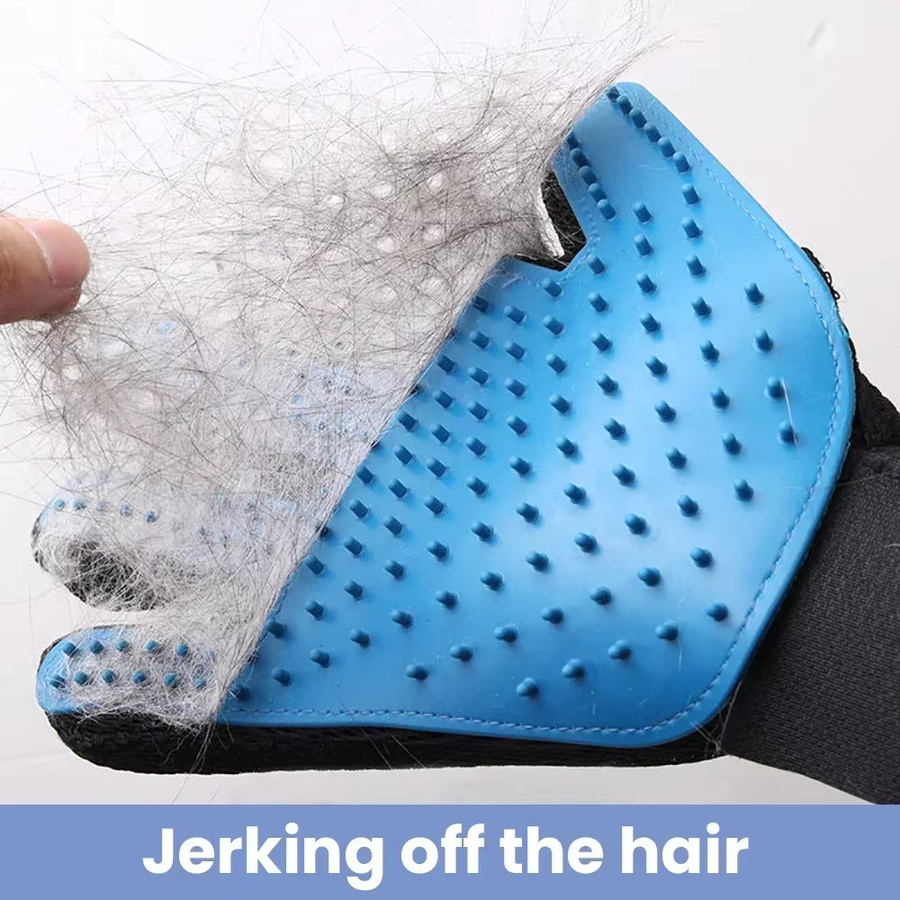 Eelhoe Katzenpflegehandschuh mit weichen Borsten zur Haarentfernung und Massage für Katzen und Hunde - Bild 4