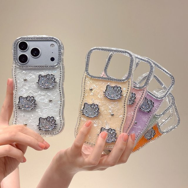Sanrio Handyhülle mit Wellenmuster in Blau für iPhone 13 bis iPhone 17 Pro Max stoßfestes Schutzcase - Bild 1