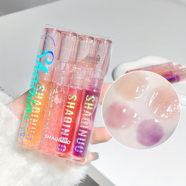 OTRESS Lip Gloss Jelly Lip Tint, Gray, 4 Stück - Bild 1