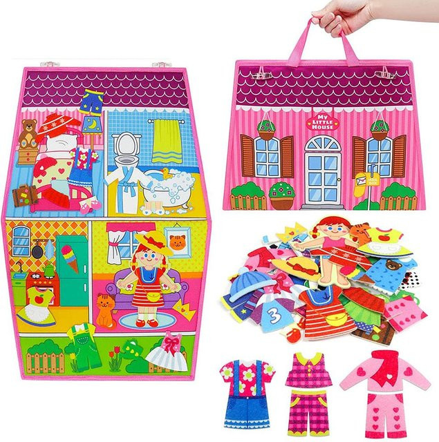 Dress Up House Filz-Geschichtenerzähltafel, interaktives Spielset, ab 0 Jahre - Bild 1