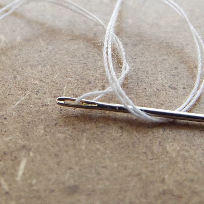 25 Stück Handnähnadeln mit großem Öhr aus Kohlenstoffstahl in Silber von ouhoe für Lederarbeiten und Handwerk - Bild 2