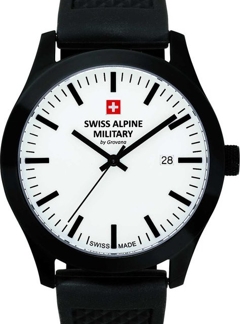Swiss Alpine Military Sport Herrenuhr, Quarz, Edelstahl, 43 mm, Silikon - Bild 1