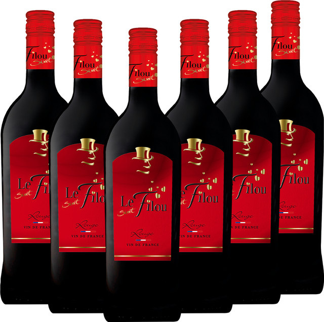 Le Sweet Filou Vin de France Rotwein lieblich 6 x 1,0 l - Bild 1