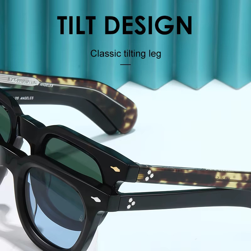 TAG Hezekiah Hezekiah Sonnenbrille, Acetat, Vollrand, Schwarz, Unisex - Bild 4