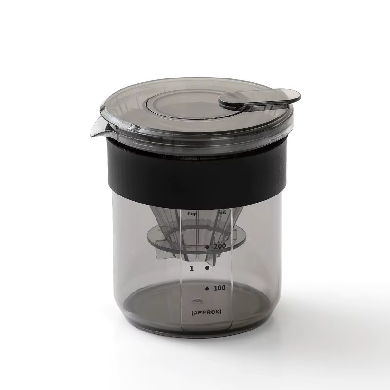 OANKR 3-in-1 Tragbare Übergießkaffeemaschine mit Kaffeefilter, Tasse und Löffel in Grau - Bild 6