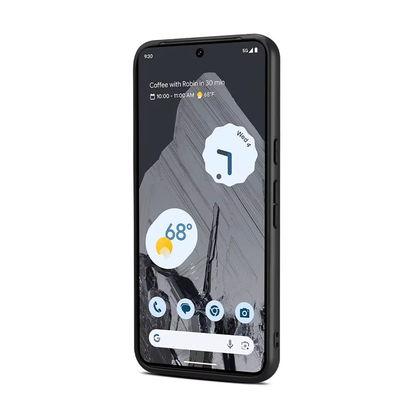 EUCAGR Luxus Business Magnetische Leder Schutzhülle für Google Pixel 9 8 7 6 Pro und 8A 7A 6A in Schwarz und Braun - Bild 2