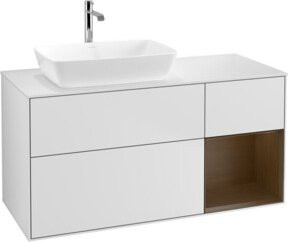 V&B Waschtischunterschrank Finion Wandbeleuchtung in Weiß lackiert, Breite: 120 cm - Bild 1