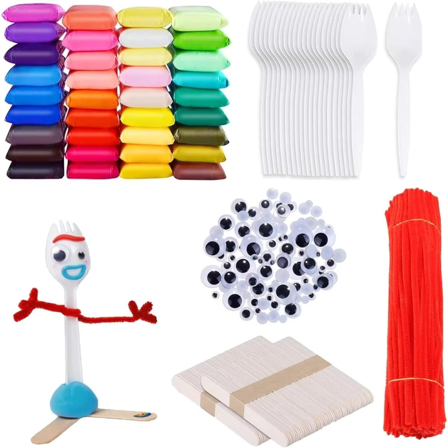 A77K DIY Gabel-Set, Lufttrocknender Ton, Set / Bundle - Bild 2