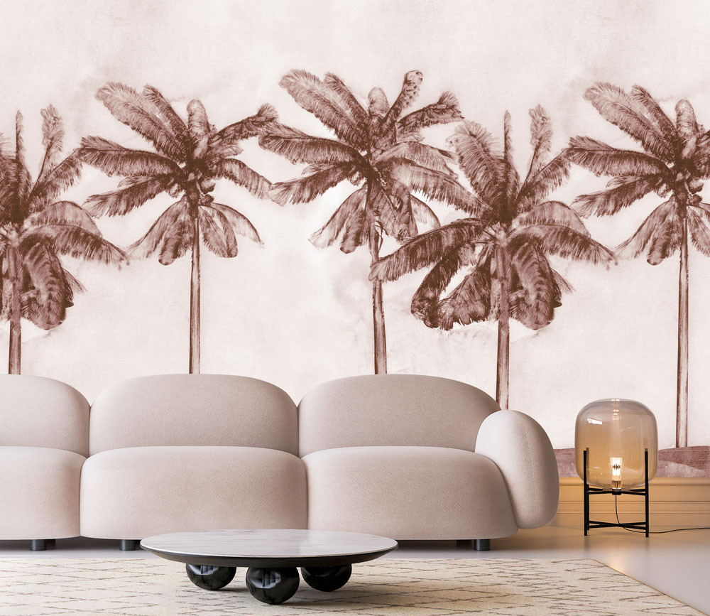 Tenue de Ville Mural Paradise Tonka Wandtapete mit floralem Design in Botanical-Optik aus Vlies, Breite: 300 cm, Höhe: 300 cm - Bild 1