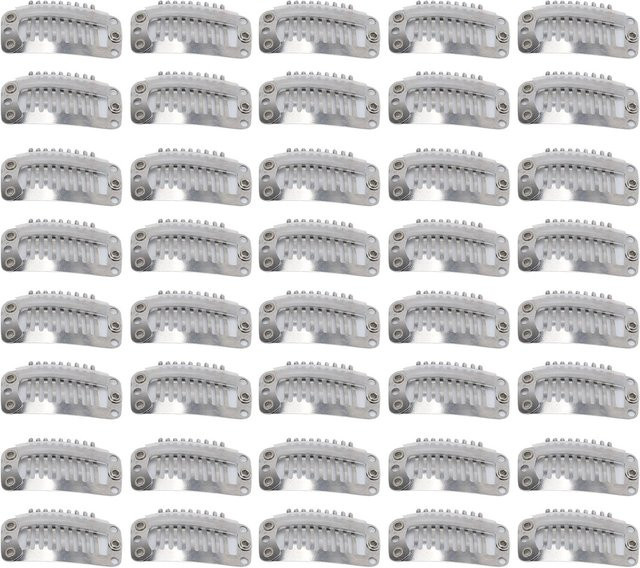 Koogeelife Perückenclip-Set Edelstahl, 40 Stück, Silber - Bild 1