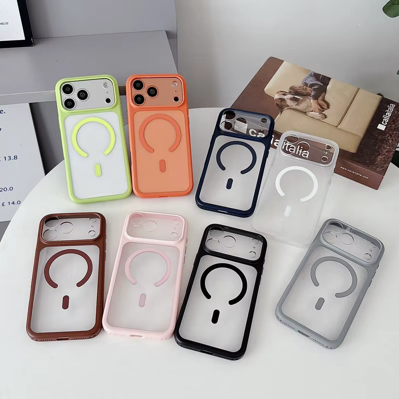 YISHANGOU Magnetische TPU PC Handyhülle für iPhone 17 Pro Max, 16, 15, 14, 13 Pro Max, Stoßfeste Transparente Hülle mit MagSafe für kabelloses Laden - Bild 2