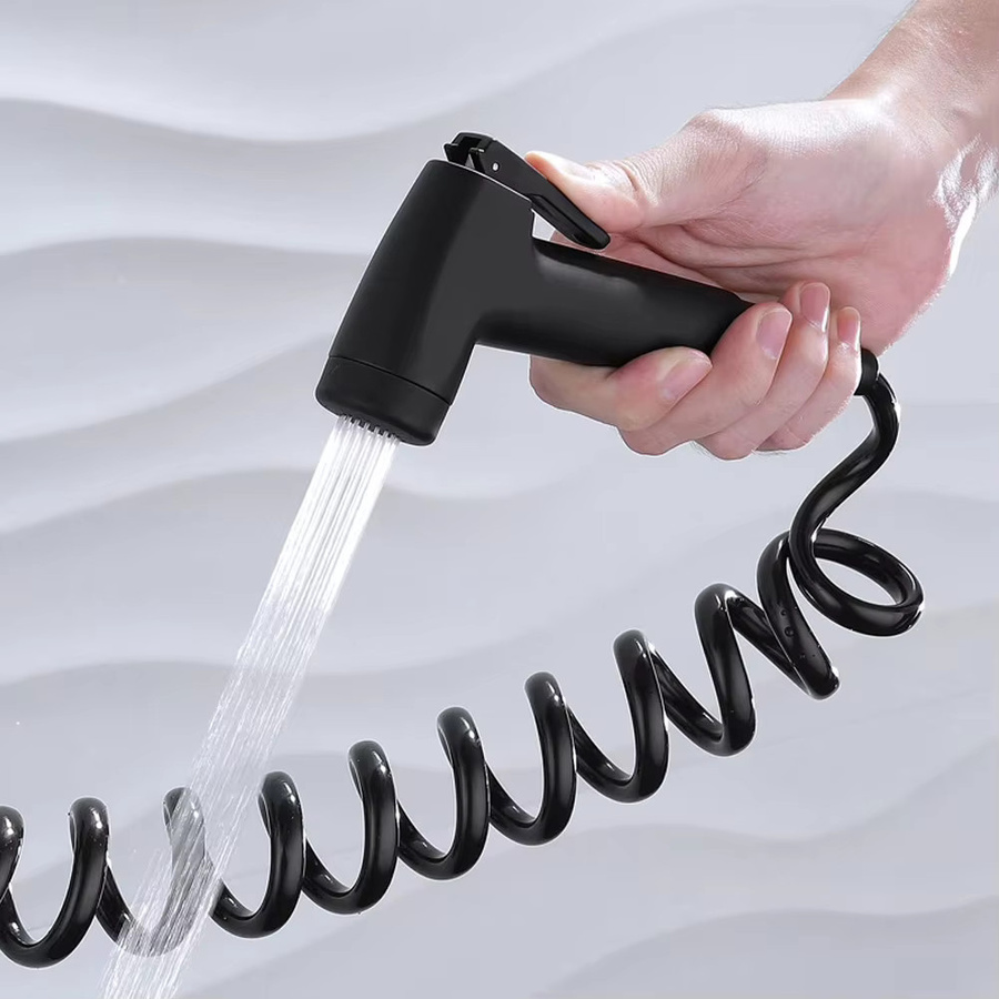 Handheld Spritzpistole Shattaf Kit für WC und Badezimmer aus ABS in Schwarz mit G1/2 Anschluss - Bild 3