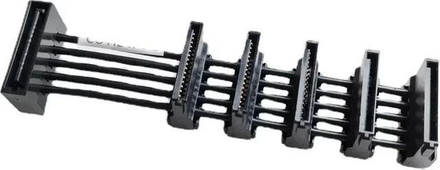 SATA-Festplattenkabel Ultrakurzes ATX-Netzteil-Erweiterungskabel 11 cm in Schwarz - Bild 1