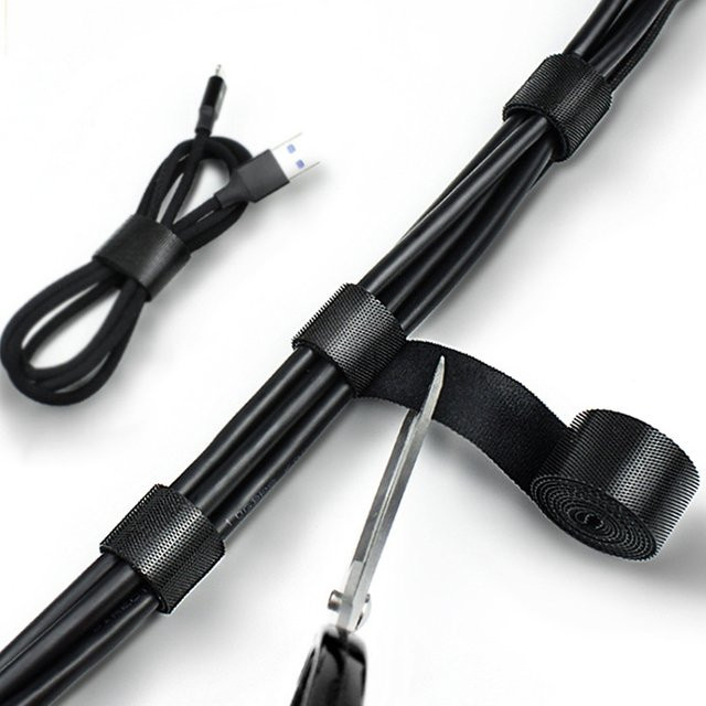 Kabel-Organizer aus Kunststoff in Schwarz für Zuhause und Büro zur Kabelmanagement-Lösung für iPhone, Xiaomi und Poco - Bild 1
