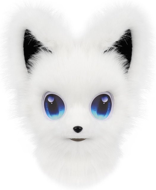 YIRAN Tierkopfmaske Flauschiger Fursuit, Plüsch, Hund Fuchs, Weiß - Bild 1