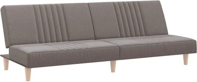 vidaXL Schlafsofa Click-Clack in Taupe aus Stoff mit Massivholzrahmen, B/T/H: 200 x 89 x 70 cm - Bild 1