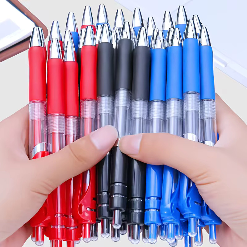 Set mit 15 transparenten Gelstiften mit 0,5 mm mittlerer Spitze in Schwarz und Multicolour - Bild 5
