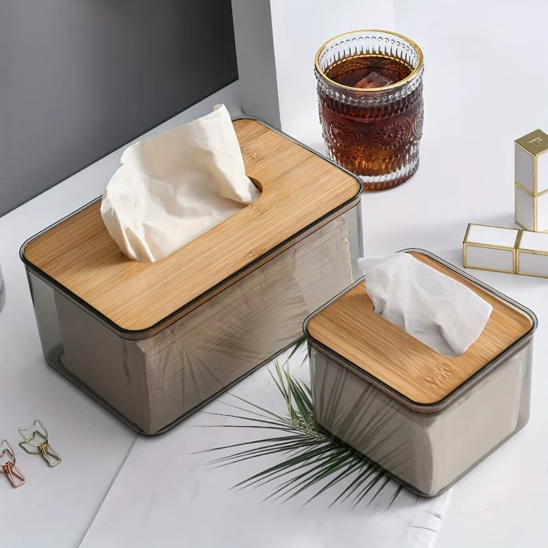 Transparente Taschentuchbox aus Kunststoff für Büro, Restaurant und Café - Bild 2