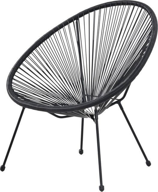 POCOline Gartenstuhl Acapulco in Schwarz aus Polyratten und Stahl, B/H/T: 73 x 84 x 76 cm - Bild 1