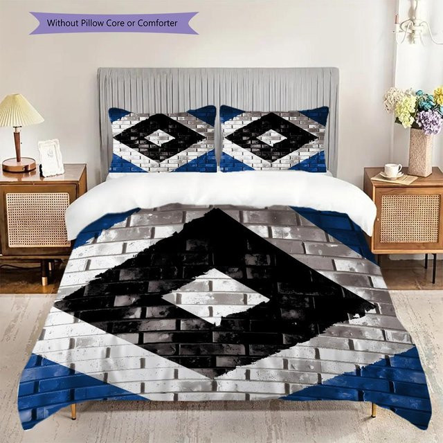 Manus Home Bettwäsche Set Hamburger SV mit 1 Bettbezug und 2 Kissenbezügen, Blau, B/H: 155 x 200 cm - Bild 1