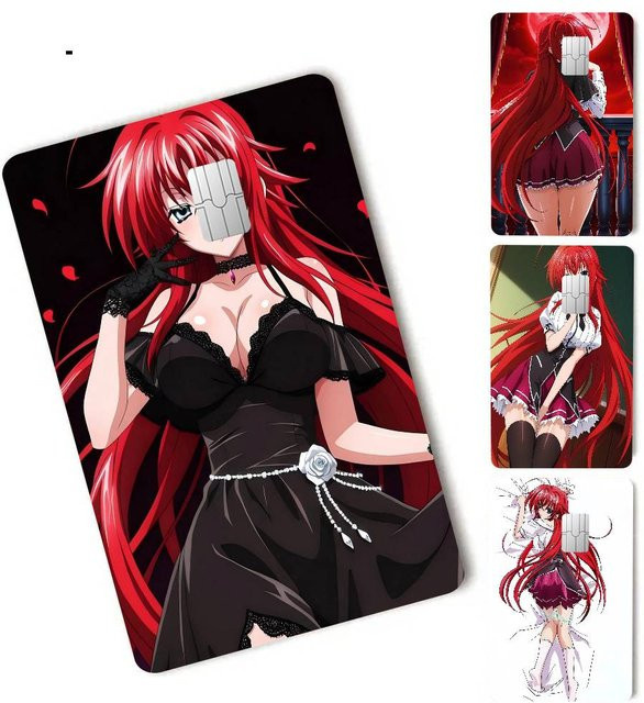 4er Set wasserfeste Anime High School DxD Aufkleber für Kreditkarten und Zugangskarten in Multicolor - Bild 1