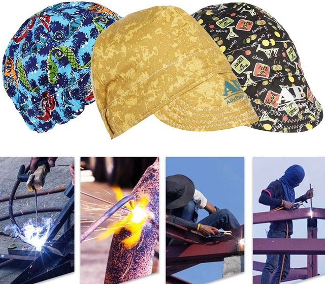 Schweißschutzhaube aus schwer entflammbarem Material zur Schweißabsorption in Multicolour - Bild 1